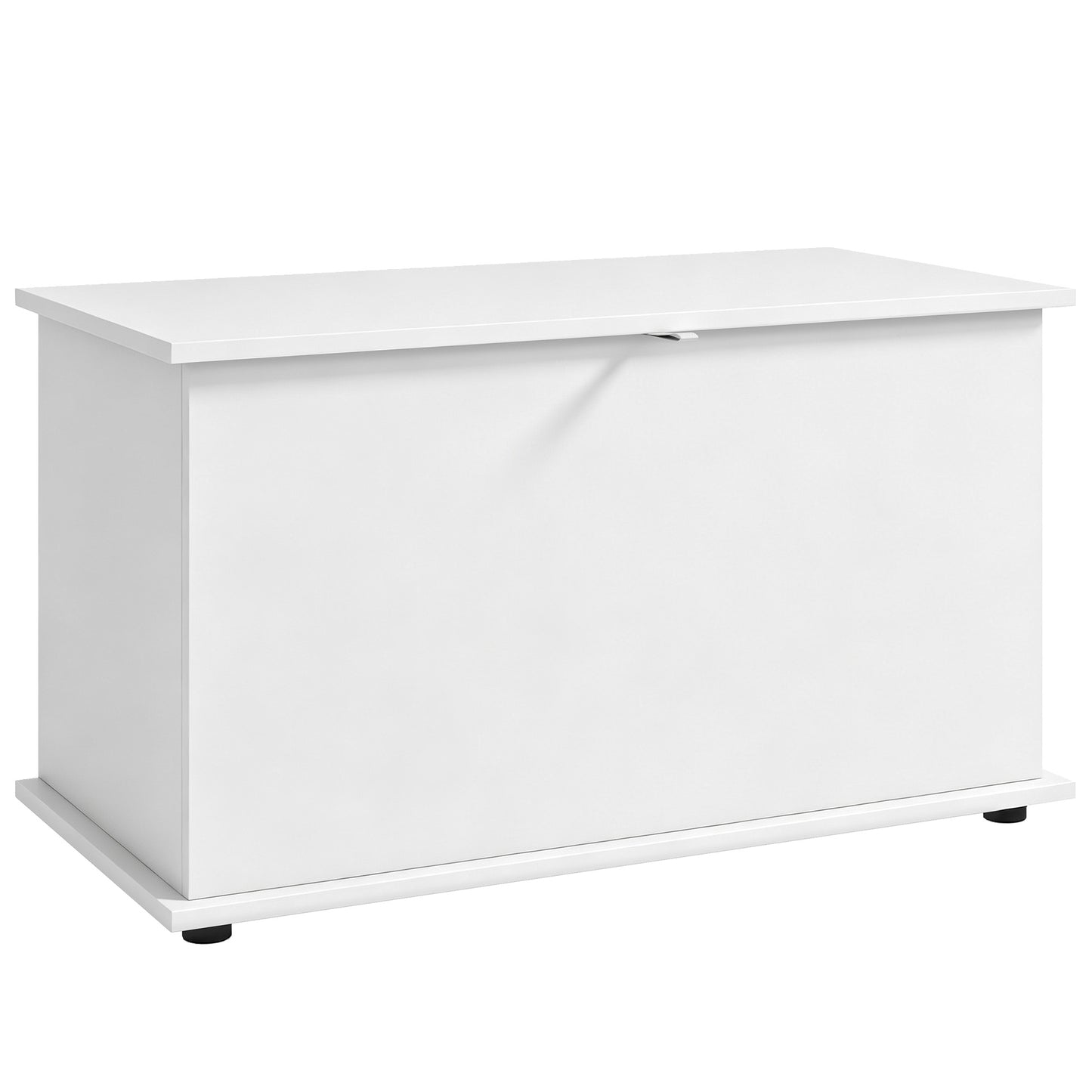 Storage Chest with Safety Hinged Lid, 102L Storage Box, White