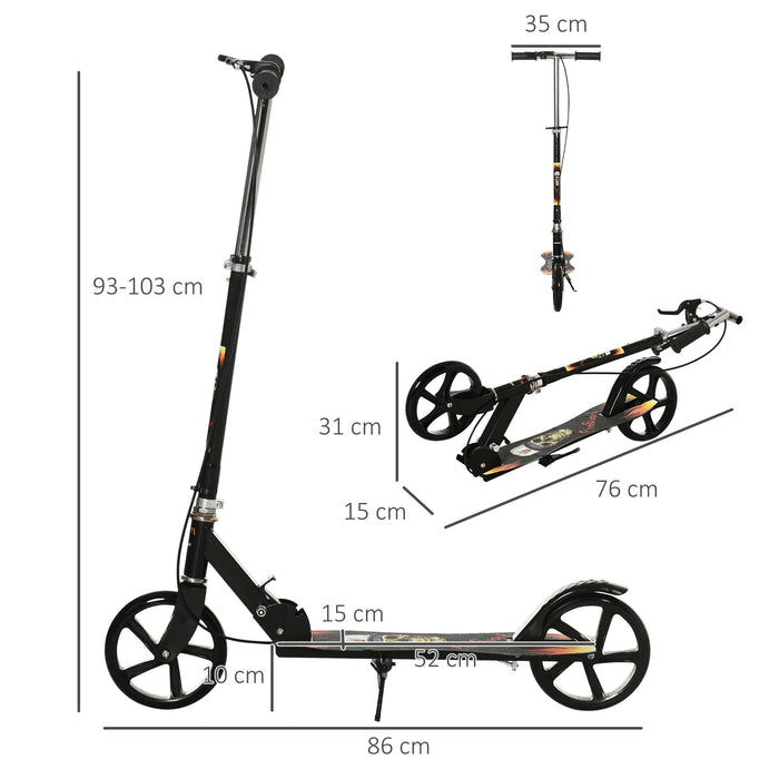 Foldable Kick Scooter for Kids w/ Adjustable Height, Break, Big Wheels