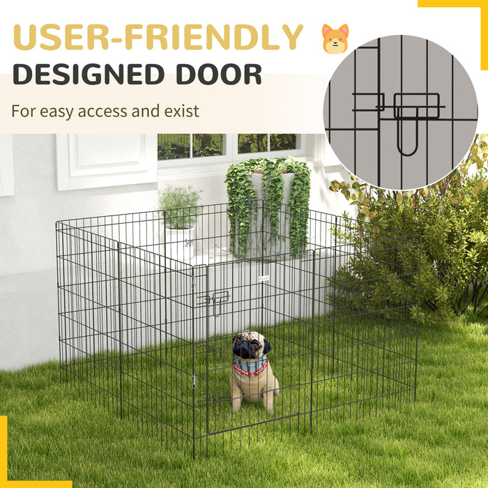 8-Panel DIY Dog Pen with Door for Indoor/Outdoor Use, 91cm High