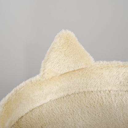 104 cm Cat Tree, Cat Condo Tree Tower, Cat Activity Centre with Scratching Posts, Plush Perch, Hanging Ball - Beige