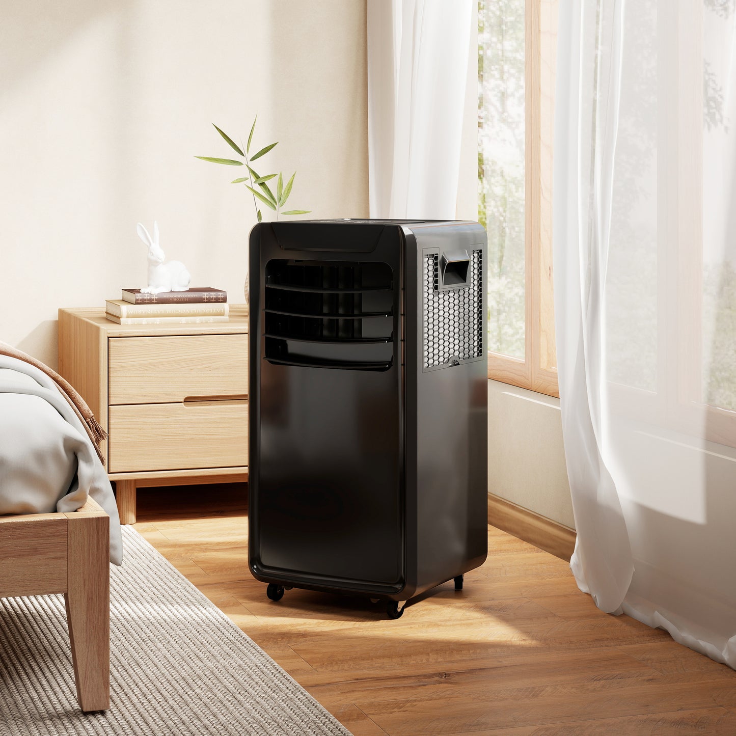 10000 BTU Mobile Portable Air Conditioner Room Ac Unit w/ RC, Black