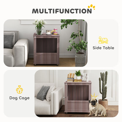 Dog Crate Kennel Cage for Small Dog, Indoor End Table, Purple