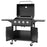 4 Burner Gas BBQ Grill Outdoor Portable Barbecue Trolley w/ Warming Rack, Side Shelves, Storage Cabinet, Thermometer