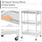 3-Tier Home Trolley Kitchen Storage w/ Steel Bars 4 Wheels Rolling Unit Organiser Living Room White