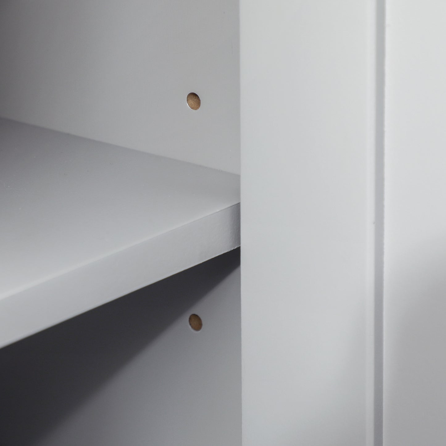 kleankin Bathroom Under Sink Cabinet with Adjustable Shelf, White, Grey