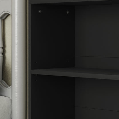 6 Tier Bookshelf, Freestanding Bookcase with Adjustable Shelves, Black