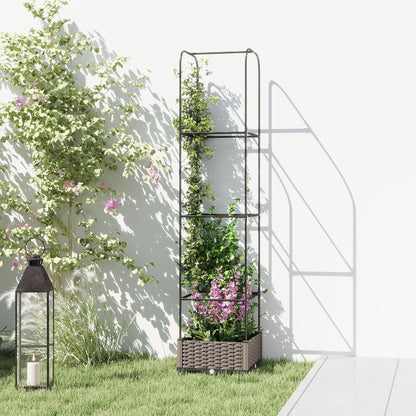 Raised Garden Bed with Trellis and Drainage Holes, Drain Plugs