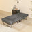 Folding Bed with Mattress Foldable Guest Bed on Wheels w/ Cover Dark Grey