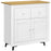 Sideboard Cabinet, Modern Kitchen Cupboard with Double Doors and Drawers for Dining Room, Living Room and Entryway, White