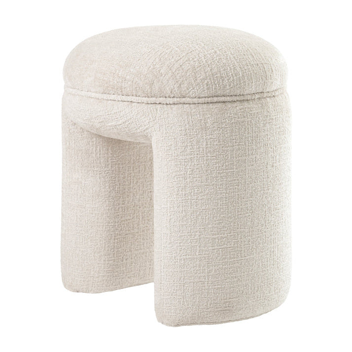 Bolo Stool Ivory Chenille