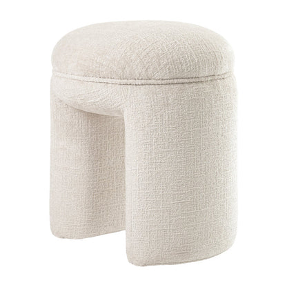 Bolo Stool Ivory Chenille