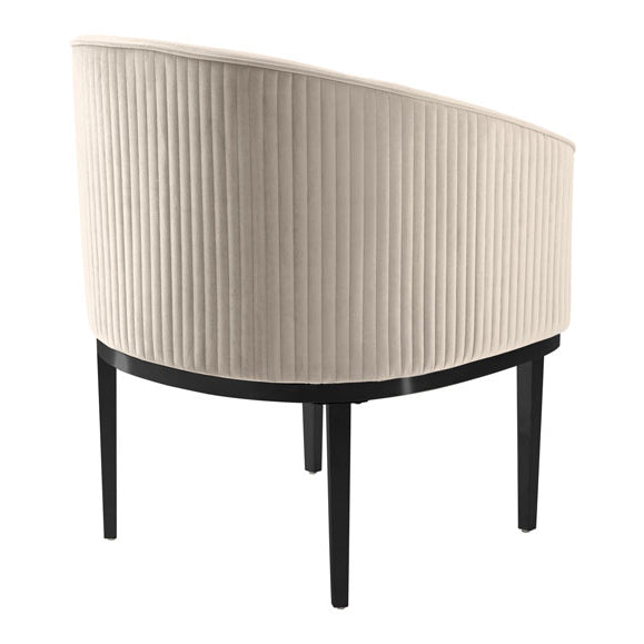 Ella Dining Chair - Chalk - Black Base