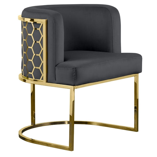 Alveare Dining Chair Brass - Smoke