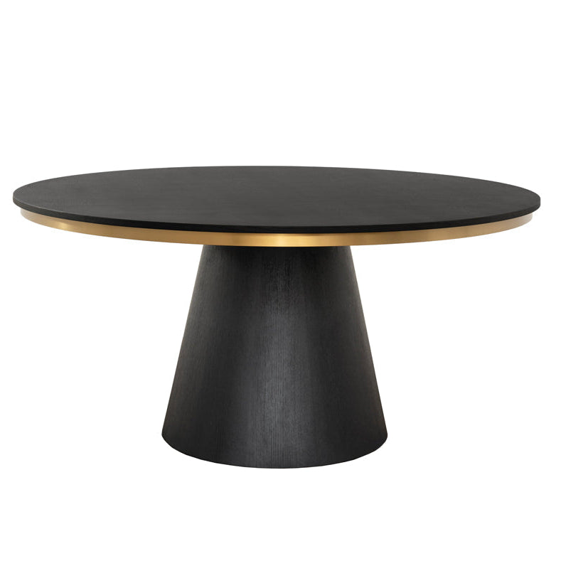 Brewster 6-8 Seat Black Dining Table and 6 Hera Dining Chairs