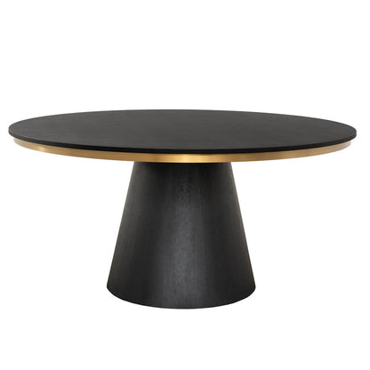 Brewster 6-8 Seat Black Dining Table and 6 Hera Dining Chairs