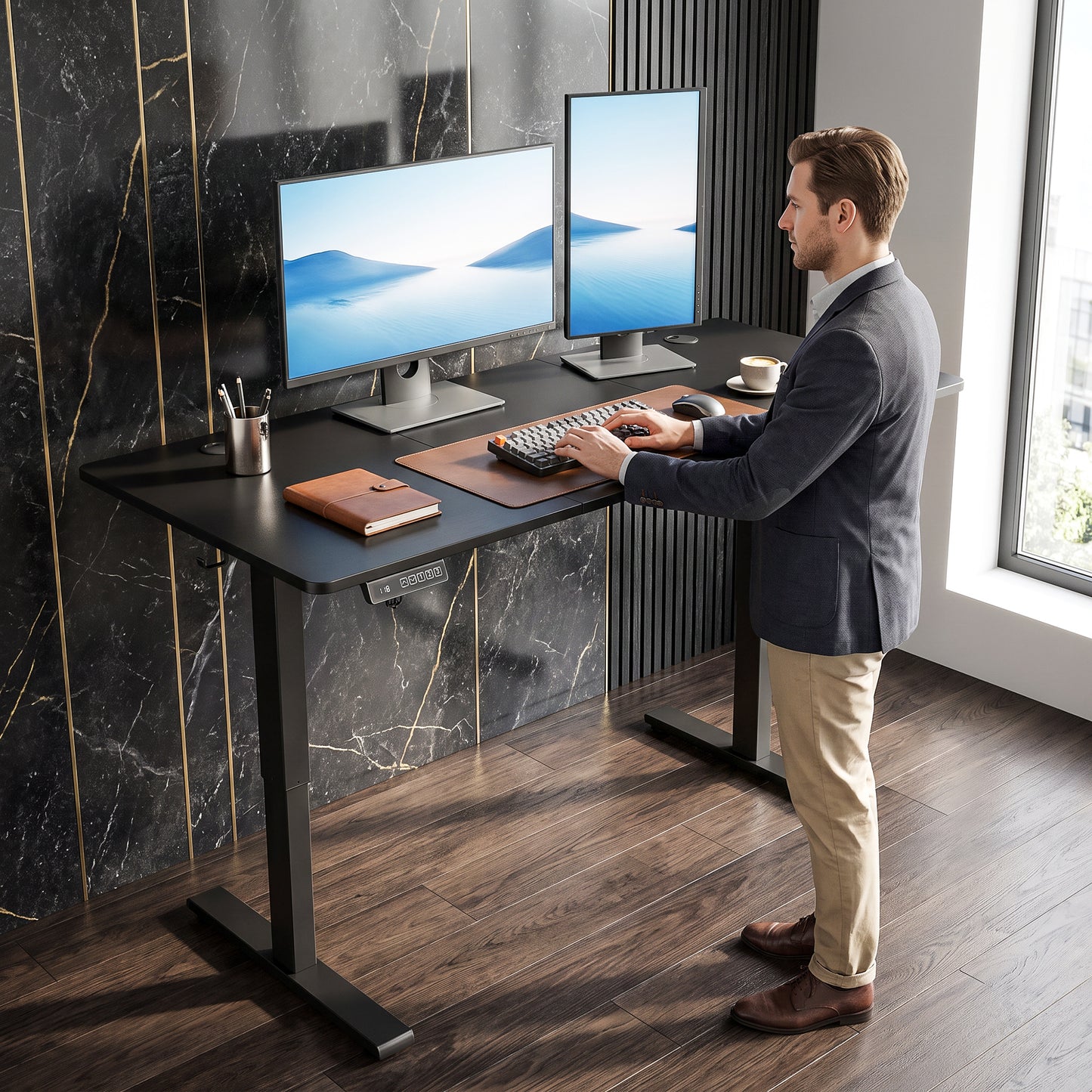 Standing Desk Memory Control Adjustable Black