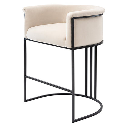 Aria Counter Stool – Chalk – Black Frame