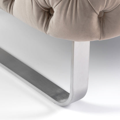 Grosvenor Armchair - Taupe - Brushed Silver