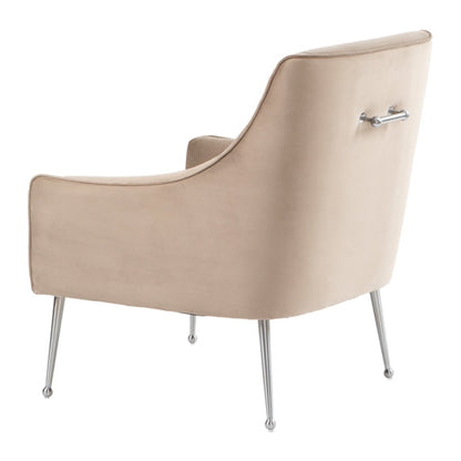 Mason lounge Chair - Taupe – Silver Legs