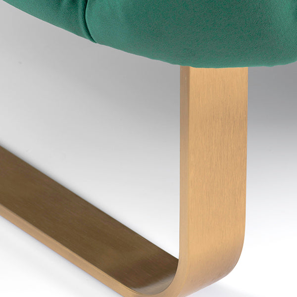 Grosvenor Two Seat Sofa - Bottle Green - Brushed Brass