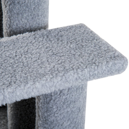 Dog Steps for Bed 4 Step Pet Stairs for Sofa Dog Cat Climb Ladder Grey