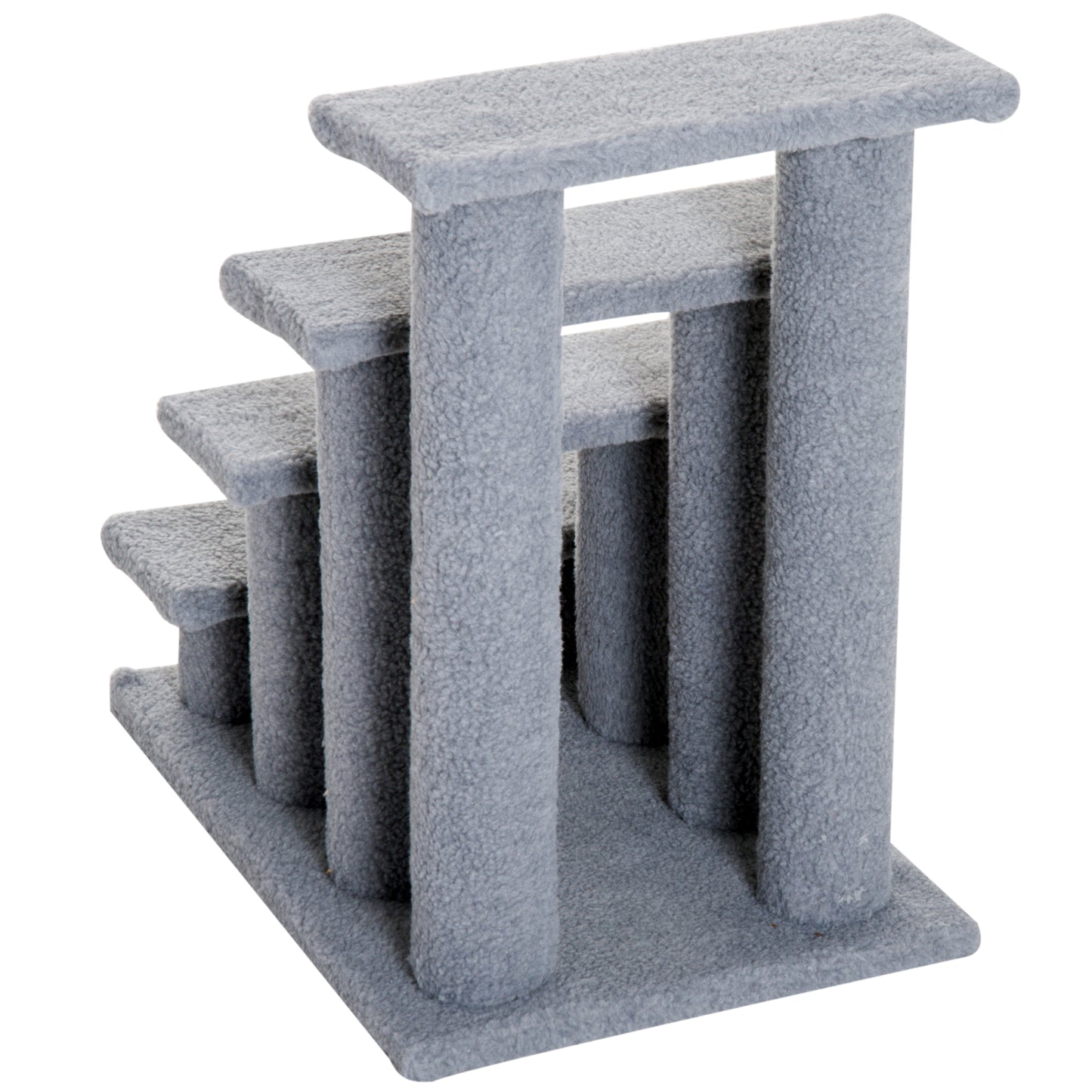 Dog Steps for Bed 4 Step Pet Stairs for Sofa Dog Cat Climb Ladder Grey
