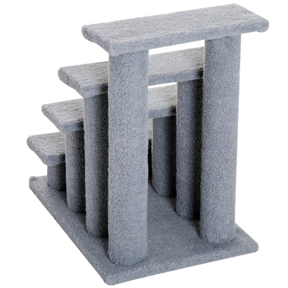 Dog Steps for Bed 4 Step Pet Stairs for Sofa Dog Cat Climb Ladder Grey