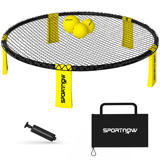 Spike Ball Set, Mini Beach Games Set with Net, 3 Balls and Pump