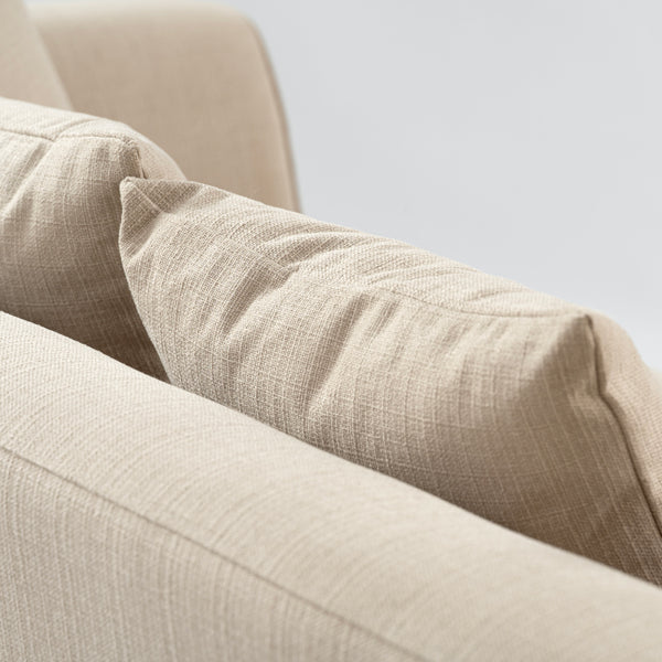 Pino Two Seat Sofa – Limestone – Silver Base