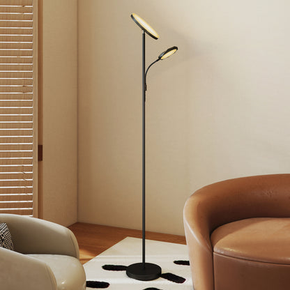 Floor Lamp for Living Room, Standing Lamp with 4 Scene Modes, Black