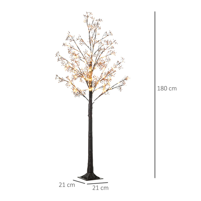 6ft Artificial Gypsophila Blossom Tree with 96 Warm White LED Light, Baby Breath Flowers for Home Party Wedding, Indoor and Outdoor Use