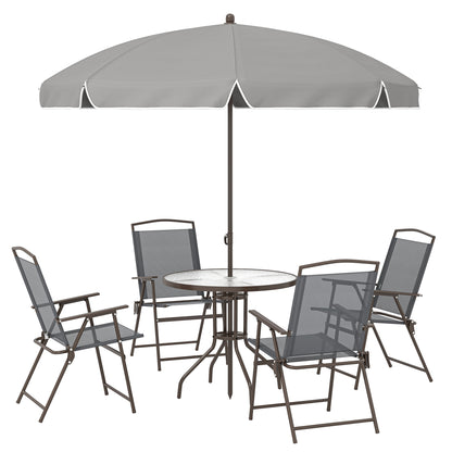 Garden Dining Set, Patio Sets with Tempered Glass Table