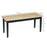 Wood Dining Bench Wooden Bench for 2 People, Black