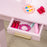 Kids Dressing Table with Mirror and Stool, Kids Vanity Set, Girl Makeup Desk with Drawer for 3-6 Years Old Children, Pink