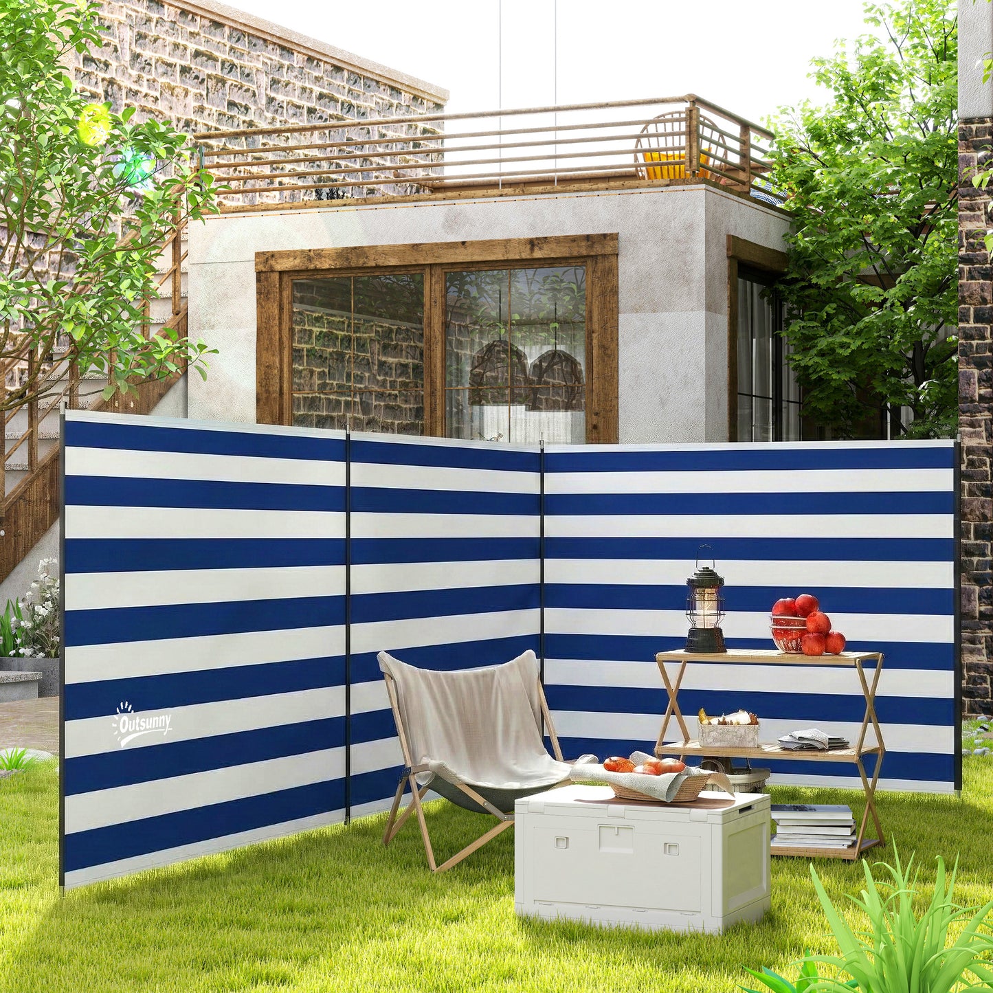 Camping Windbreak Portable Wind Blocker Privacy Wall, 540cm x 150cm