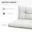 4-Piece Seat Cushions Back Pillows Replacement, Patio Chair Cushions Set for Indoor Outdoor, White