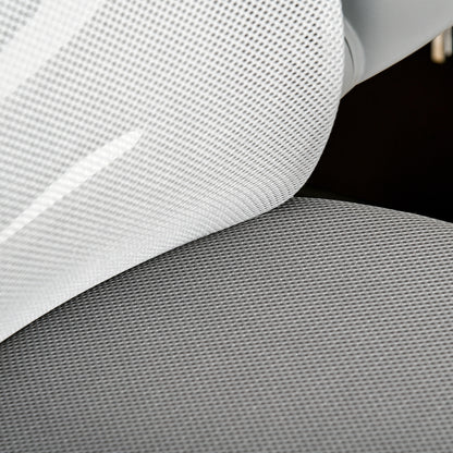 Mesh Office Chair for Home Swivel Task Desk Chair with Lumbar Back Support, Flip-Up Arm, Adjustable Height, Grey