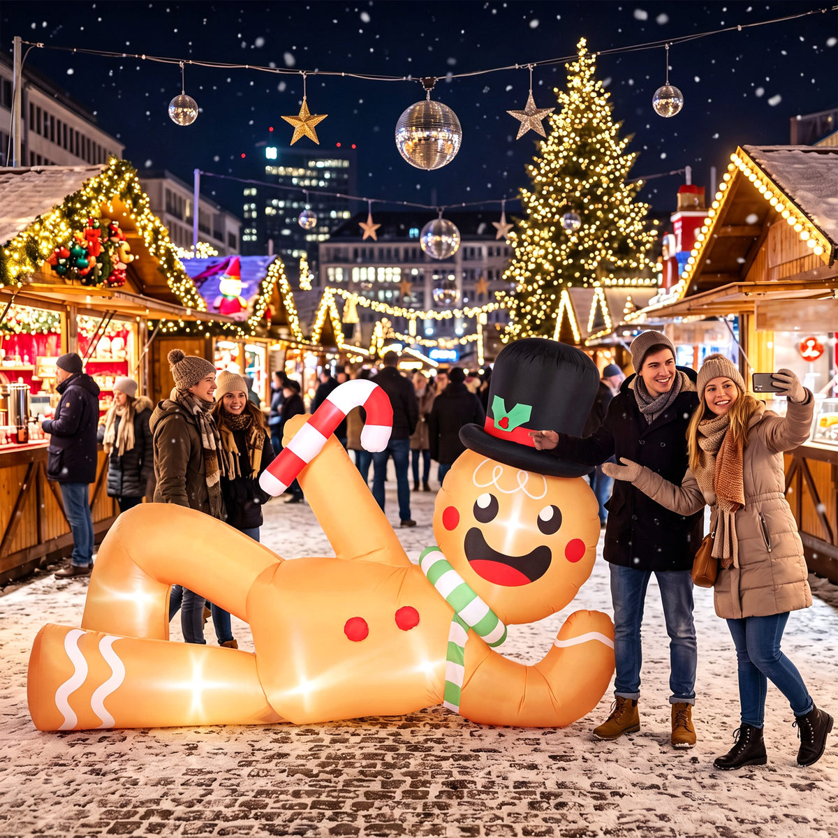 9.8ft Christmas Inflatable Gingerbread, Blow Up Christmas Decor