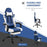 PU Leather Gaming Chair with Headrest & Footrest