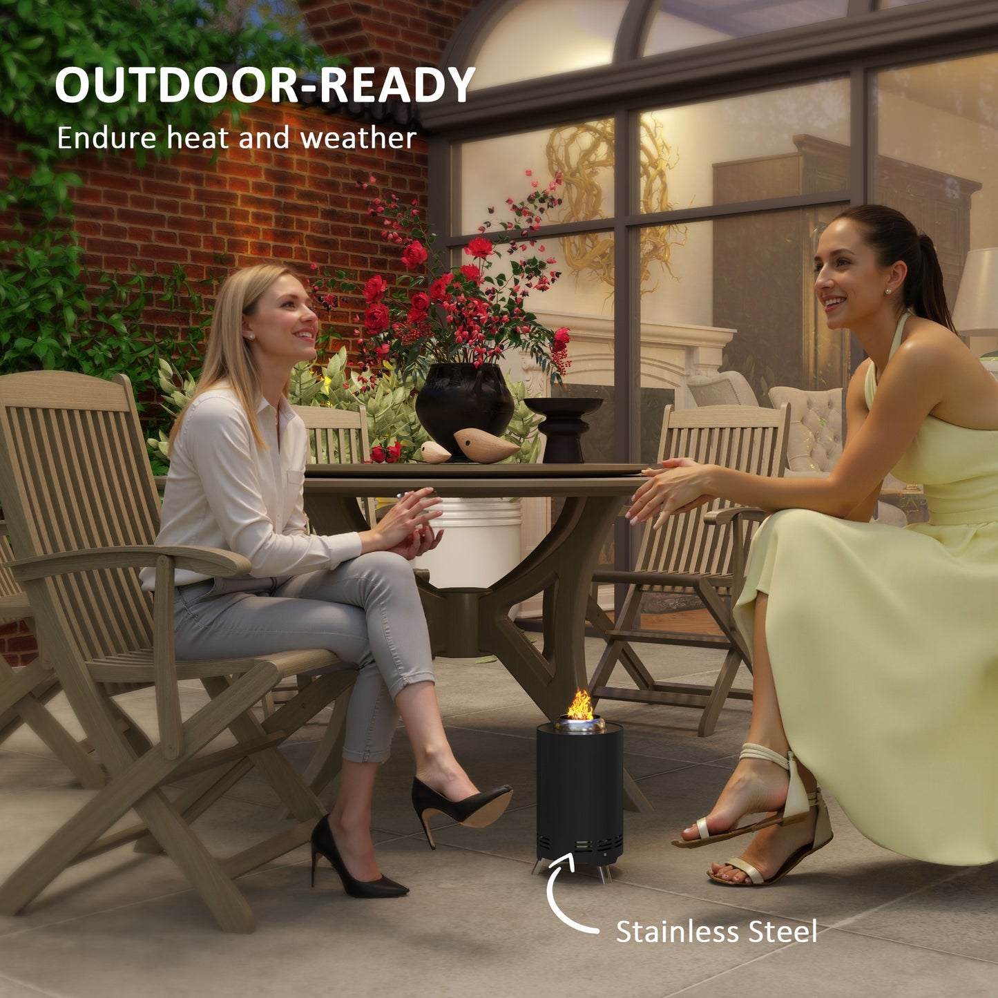 Stainless Steel Smokeless Wood Burning Firepit Garden Fire Pit