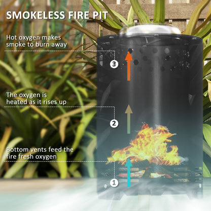 Stainless Steel Smokeless Wood Burning Firepit Garden Fire Pit