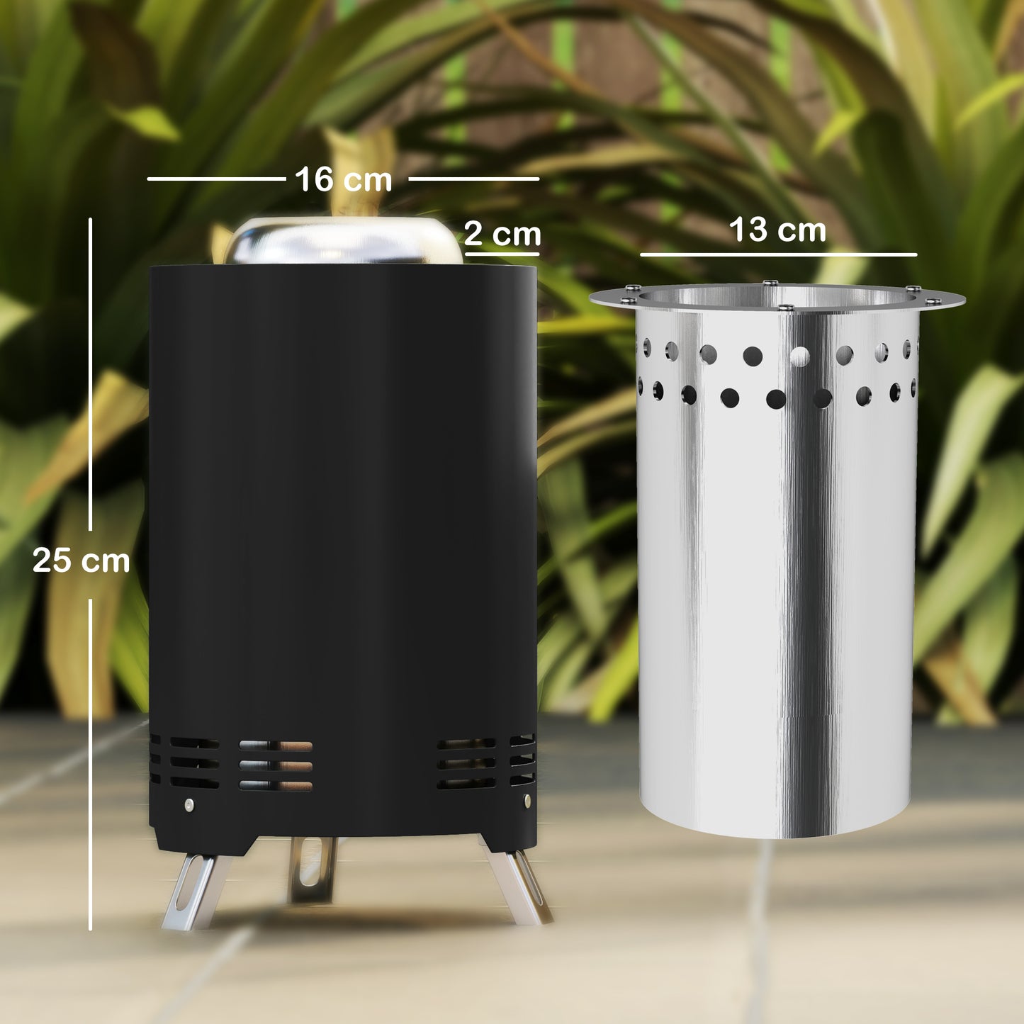 Stainless Steel Smokeless Wood Burning Firepit Garden Fire Pit