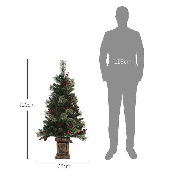 1.2m Prelit Christmas Tree with 100 Warm White LED Lights and 8 Modes