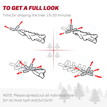 1.2m Prelit Christmas Tree with 100 Warm White LED Lights and 8 Modes