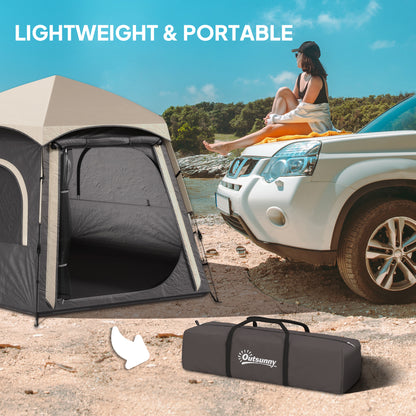 Instant Camping Tent, 4 Person Easy Setup Dome Tent, Dark Grey