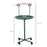 Bird Perch Stand, T-Stand Bird Training with Perch, Four Wheels, Feeding Bowls, Parrot Stand for Small & Medium Birds, Green