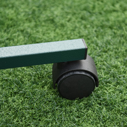 Bird Perch Stand, T-Stand Bird Training with Perch, Four Wheels, Feeding Bowls, Parrot Stand for Small & Medium Birds, Green