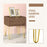 Bedside Table with Drawer, Wooden Nightstand, Modern Sofa Side Table with Gold Tone Metal Legs for Living Room, Bedroom