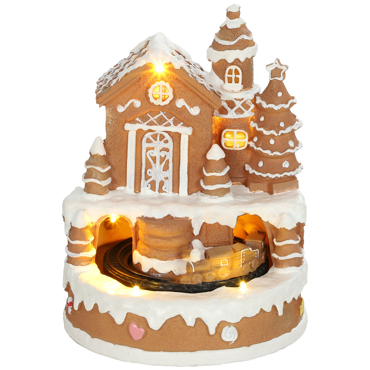 Christmas Gingerbread House with LED Lights, Music