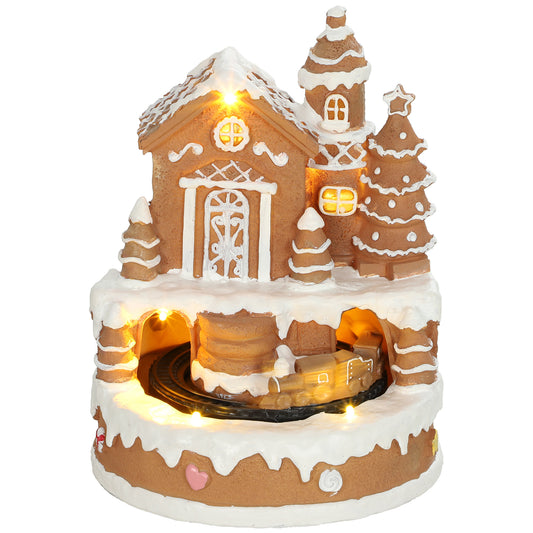 Christmas Gingerbread House with LED Lights, Music